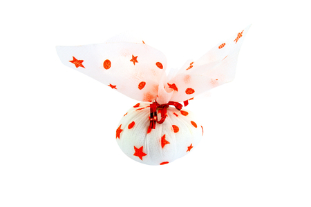 Camphor aroma in bag on white backgroundの写真素材