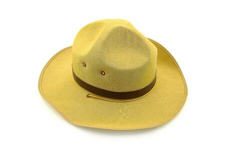 Hat of boy scout isolated on white backgroundの写真素材