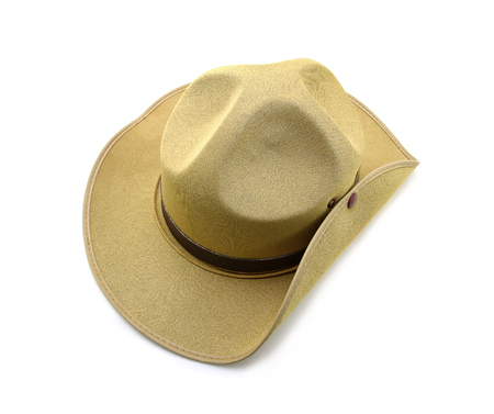 Hat of boy scout isolated on white backgroundの写真素材