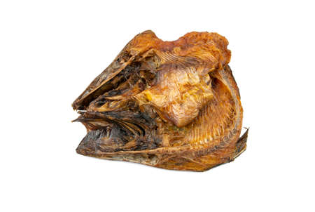 Dried fish isolated on white background