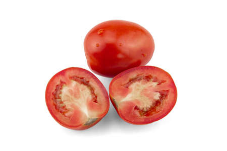 Tomatoes isolated on white backgroundの写真素材
