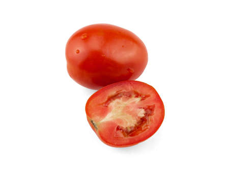 Tomatoes isolated on white backgroundの写真素材