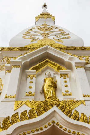 Wat Pra That Prasit Stupa, Nawa, Nakhon Phanom, Thailandの写真素材