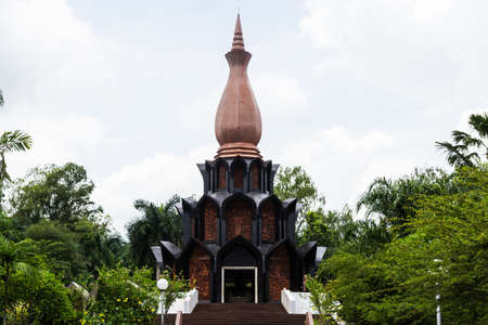 Archan Fan Ajaro Museum,stupa at Sakon Nakhon, Thailand の写真素材