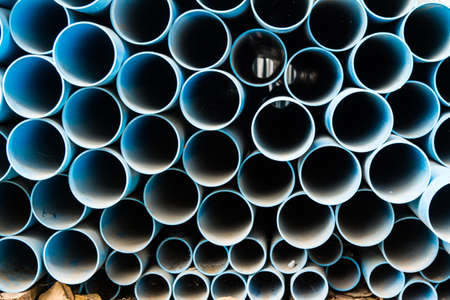 PVC pipes stackの写真素材
