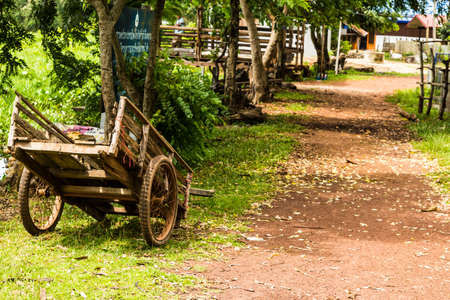 Wooden cartの写真素材