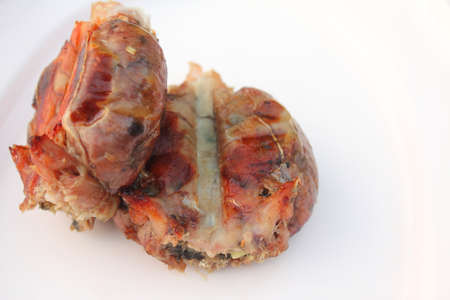 cooking of grill frog on plateの写真素材