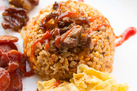 fry rice with the shrimp paste, Thai foodの写真素材
