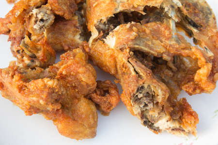 Frame of fried chicken , thai street food.の写真素材