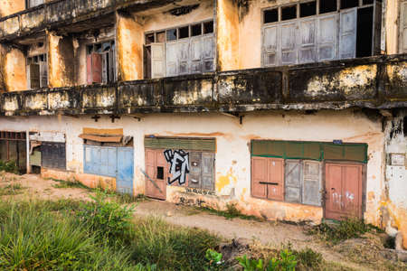 Colonial ruin in Vientiane, Laos.のeditorial素材