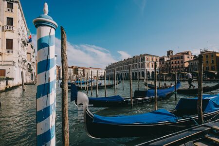 Beautiful gondola in Venice, Italyのeditorial素材