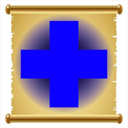 ancient scroll of resurrection from old paper on white backgroundのイラスト素材