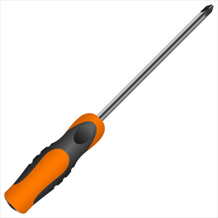 screwdriver with different bits on a white background vectorのイラスト素材