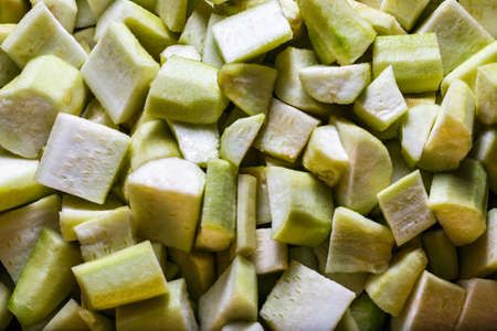 Pilled and cut vegetables