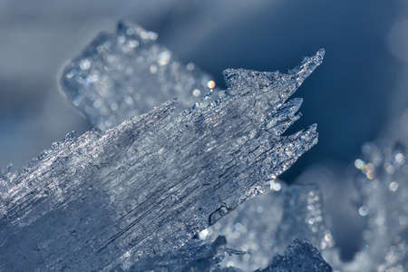 Shining icicles with blue background