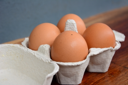 eggs in a blisterの写真素材
