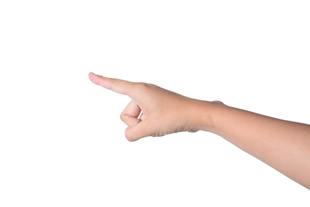 Business Woman hand on white background の写真素材