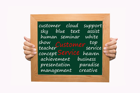 Writing customer service concept の写真素材