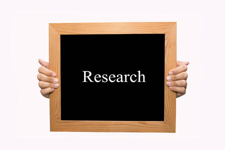 Hand write Research word conceptの写真素材