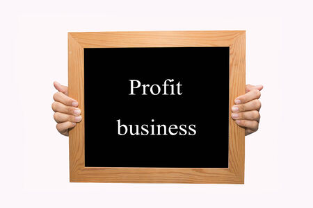 Hand write Profit business word conceptの写真素材