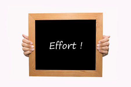 Hand write Effort word conceptの写真素材