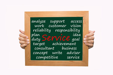 Writing service concept の写真素材