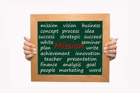 Writing mission concept の写真素材
