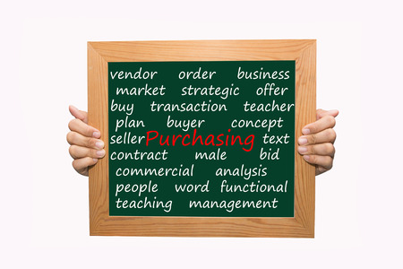 Writing purchasing concept の写真素材