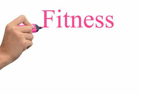 Business hand writing Fitness concept の写真素材