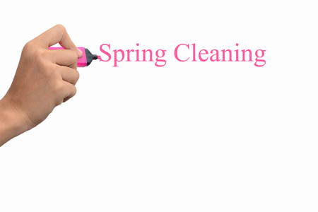 Business hand writing Spring Cleaning concept の写真素材