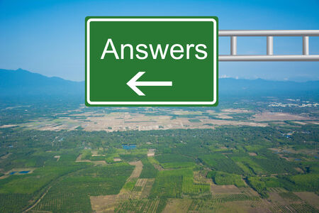 Answers creative Road Sign. の写真素材