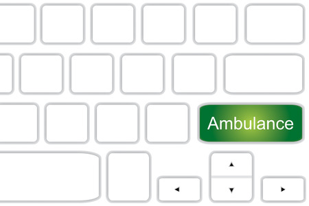 Computer keyboard with word ambulance の写真素材