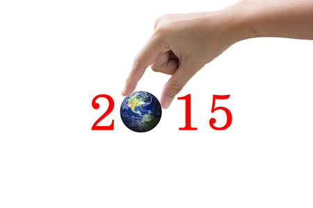 Business man Hand and Business Concept 2015の写真素材