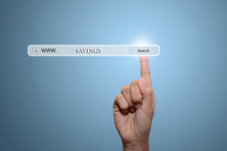 Business hand writing savings concept.の写真素材