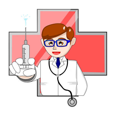 Doctor cartoonのイラスト素材