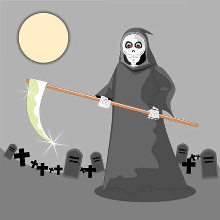Grim reaper cartoon vectorのイラスト素材