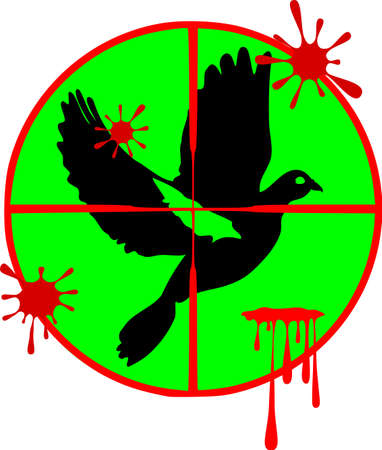 Target on pigeonのイラスト素材