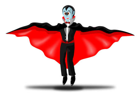 Flying Vampire Cartoon のイラスト素材