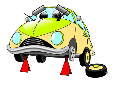 Tire change serviceのイラスト素材