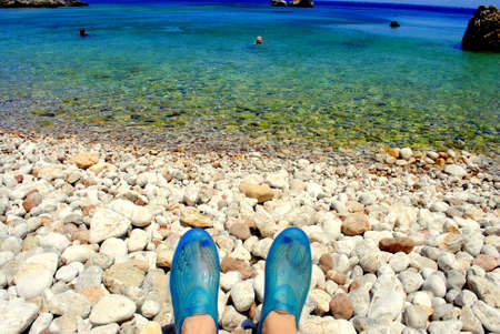 foot on the beachのeditorial素材