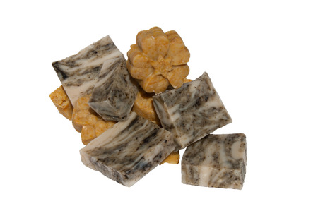 Beautiful and natural handmade soaps.の写真素材
