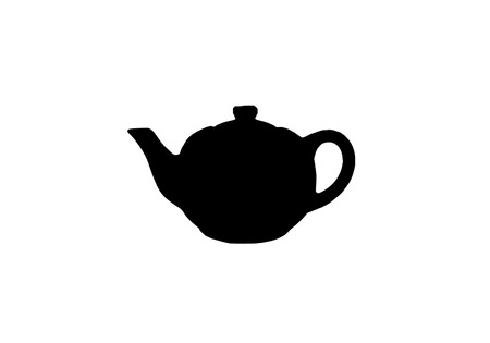 Traditional ceramic teapot to enjoy a drink of tea.のイラスト素材