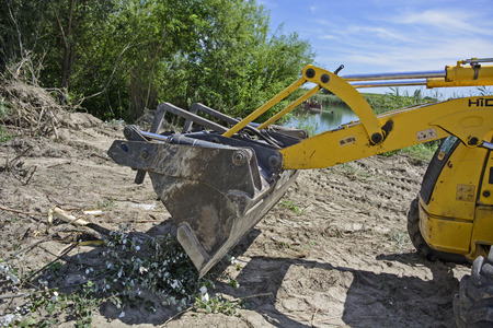 Modern workhorse excavator pure land.