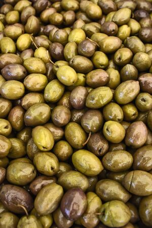 Sale of fresh olive groves in Greece. Olives of all kinds can be tasted before purchase.の写真素材