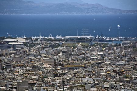 ATHENS, GREECE, JUN 04,2016. City of Athens in its size observed from the Hill of the Muses.のeditorial素材
