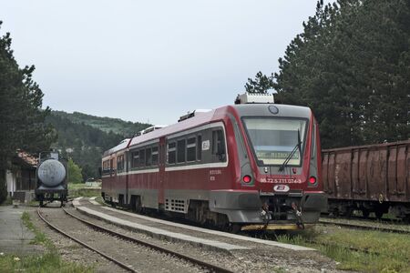Raska, Serbia, May 04, 2019. The train station in the stands and waits for travelers and departure further.のeditorial素材