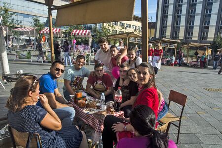Zrenjanin, Serbia, October 27, 2019. Traditional manifestation of pepper processing and cookingのeditorial素材