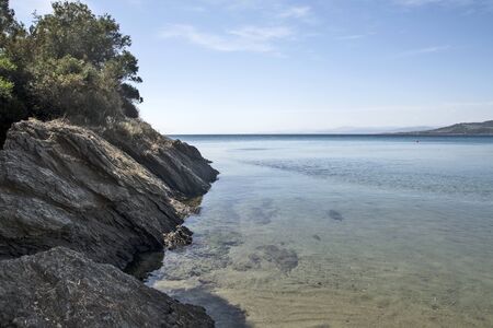 Part of a beautiful beach called Paradisos and located in a nice cove near the center of Neos...