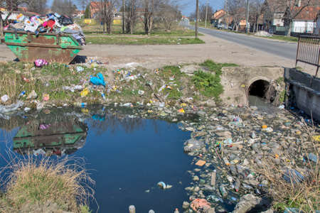 Zrenjanin, Serbia, March 01, 2021. Picture of human negligence and ecological catastrophe on the...