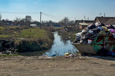 Zrenjanin, Serbia, March 01, 2021. Picture of human negligence and ecological catastrophe on the...